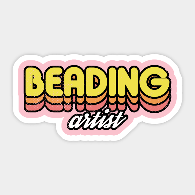 Retro Beading Artist Sticker by rojakdesigns
